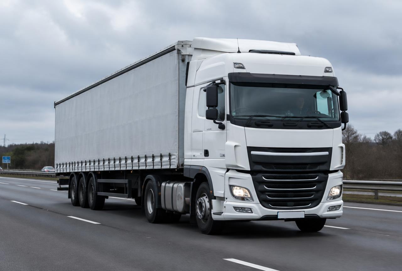 Articulated lorry carrying a full load, arranged through our transport partner network