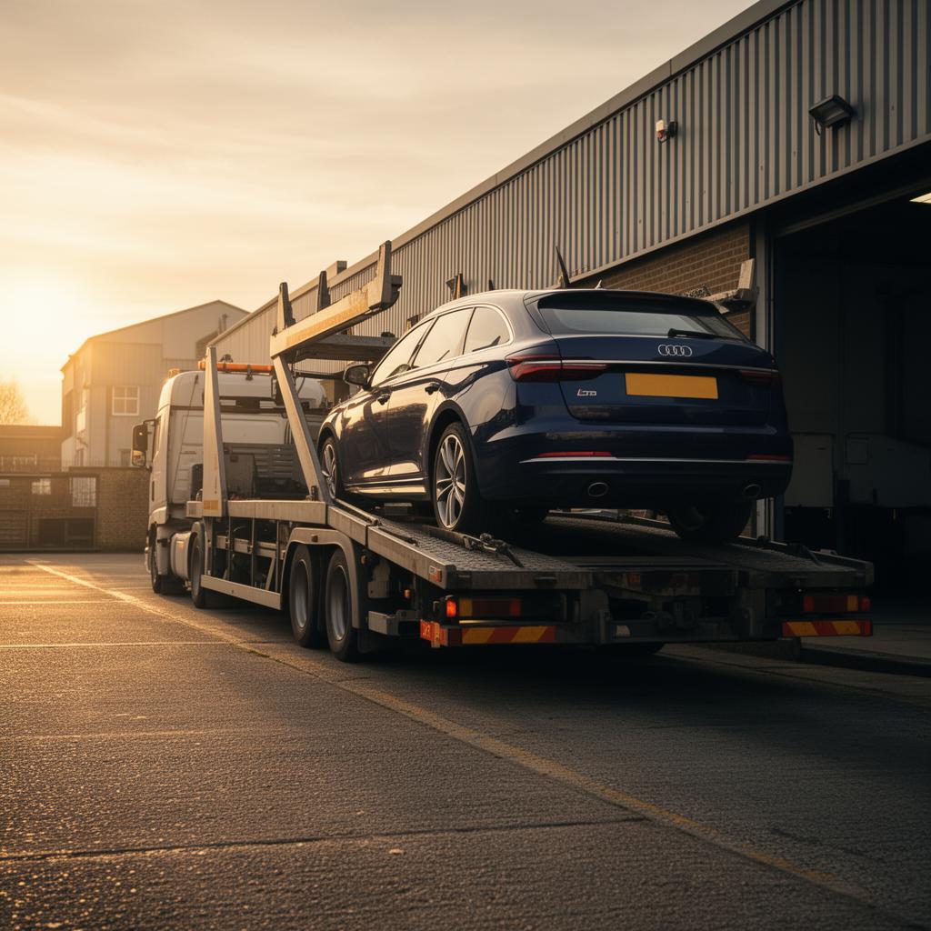 Dedicated transport van loaded with a single customer's items